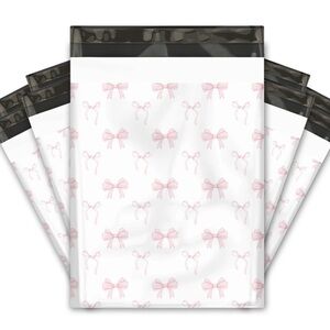 Set of 20 Pink Bow Poly Mailers 10x13 Cute Shipping Bags Boutique Packaging New